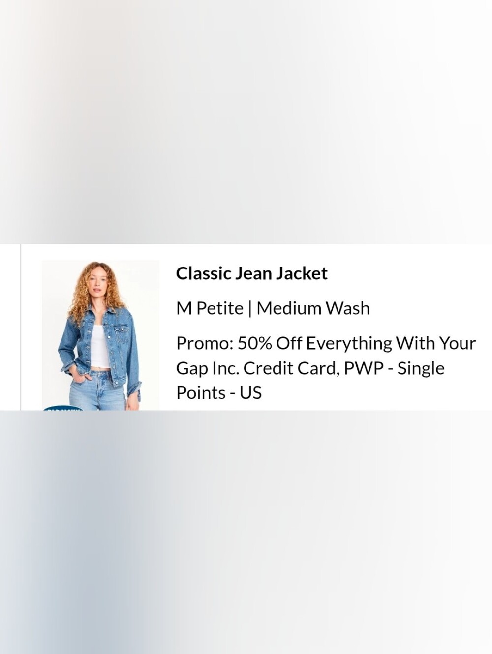 Old Navy Medium Wash Denim Jacket - Blue